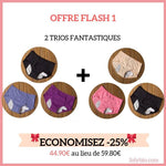 Pack 3 Culottes Menstruelles Ultra Absorbante : Les 3 Fantastiques