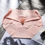 SP&CITY Ice Silk Wavy Side Seamless Panties For Women Solid Menstrual Underwear Sexy Breathable Thongs Briefs Female Lingerie