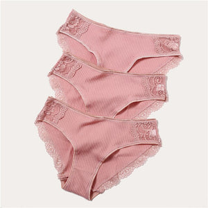 Cotton Panty 3Pcs/lot Solid Women's Panties Comfort Underwear Skin-friendly Briefs For Women Sexy Low-Rise Panty Intimates L XL