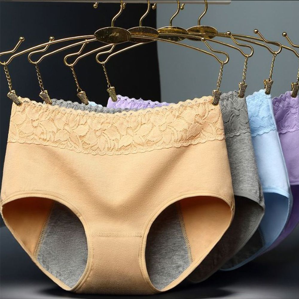 Women Menstrual Panties Physiological Pants Leak Proof Underwear Menstruation Period Cotton Breathable Briefs High Waist Warm