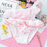 SP&CITY Princess Cake Ruffle Sexy Panties Women Sweet Pink Cute Seamless Underwear For Menstrual Crotch Cotton Briefs Lingerie