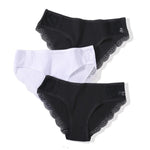 Cotton Panty 3Pcs/lot Solid Women's Panties Comfort Underwear Skin-friendly Briefs For Women Sexy Low-Rise Panty Intimates L XL