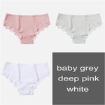 Cotton Panty 3Pcs/lot Solid Women's Panties Comfort Underwear Skin-friendly Briefs For Women Sexy Low-Rise Panty Intimates L XL