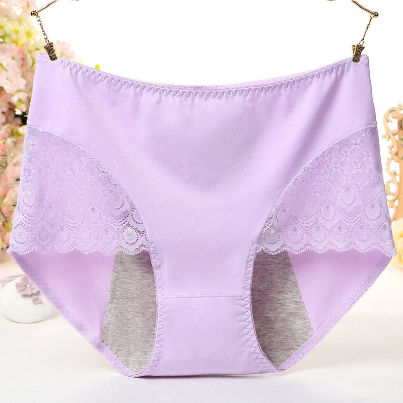 Large Size High Waist Period Panties For Women Big Sexy Lace Menstruation Briefs Cotton Menstrual Leak Proof Plus Size Underwear