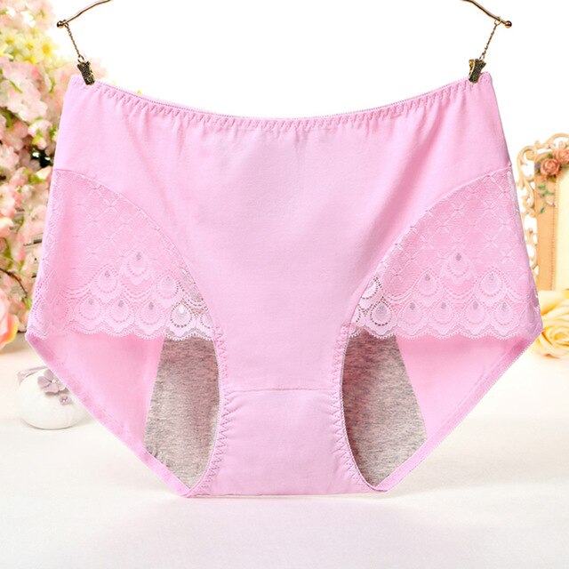 Large Size High Waist Period Panties For Women Big Sexy Lace Menstruation Briefs Cotton Menstrual Leak Proof Plus Size Underwear